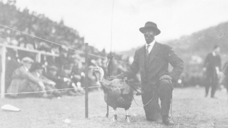 Floyd Meade with the VPI Mascot in 1921
